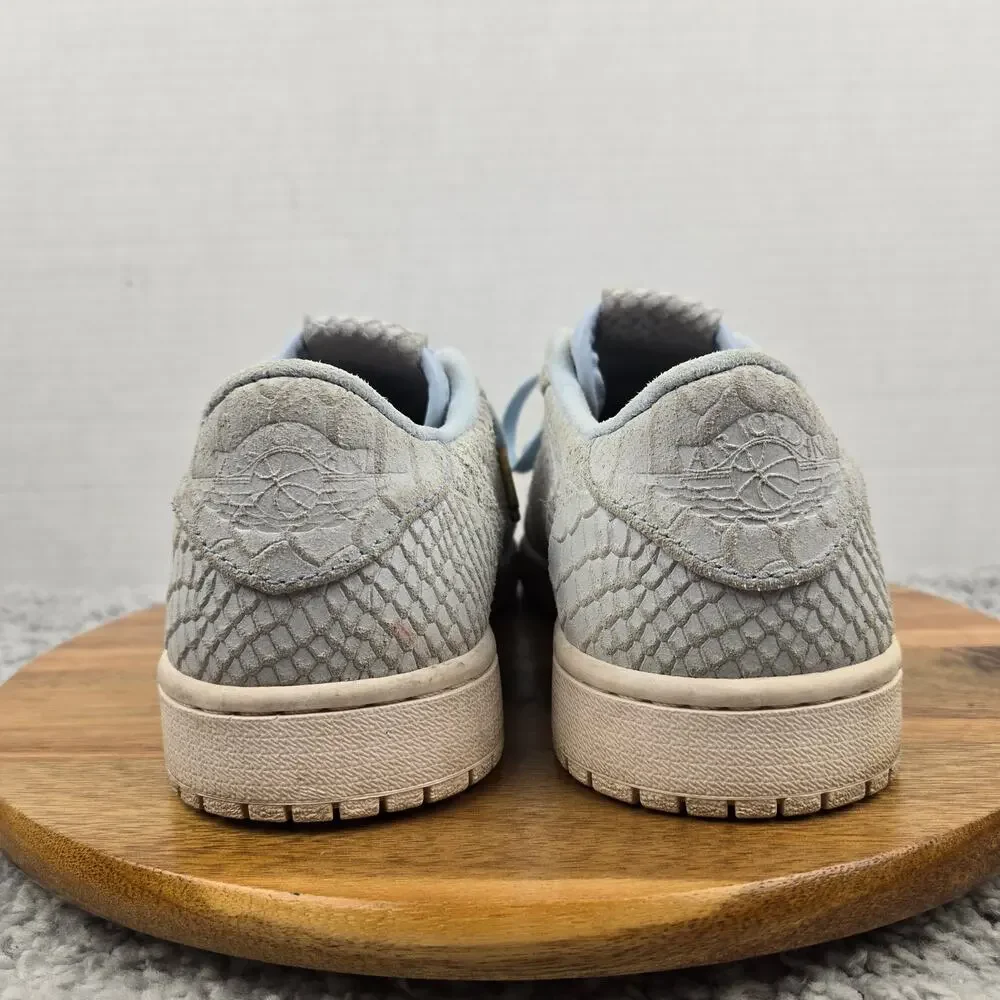 Jordan 1 Retro Low Mens 10 NS Ice Blue Leather Casual Daily Sneaker 872782-441